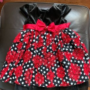 Youngland Christmas Holiday Velour Dress